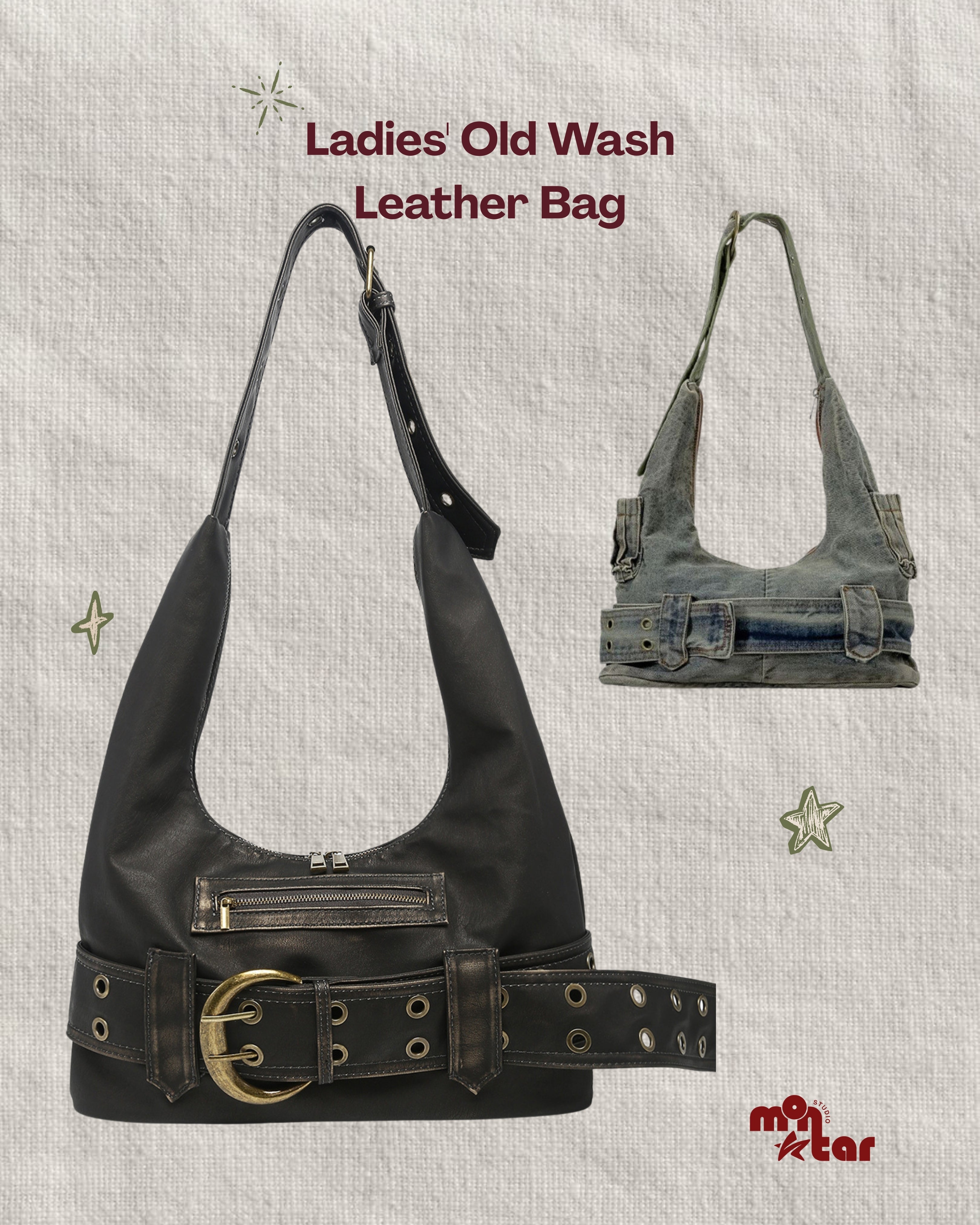Ladies' Old Wash Leather Bag