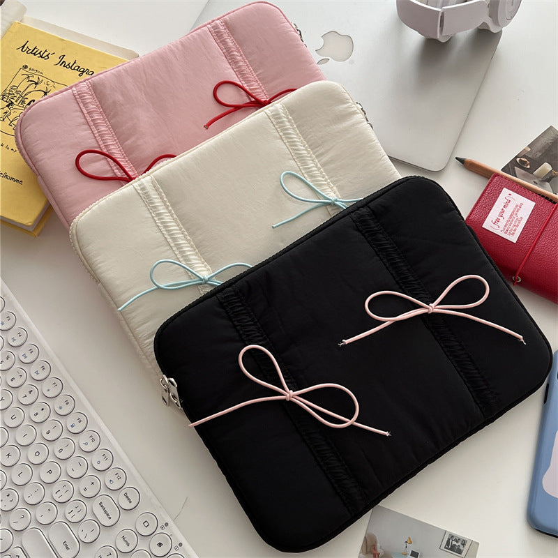 Elastic Lace Bow Tablet-Laptop Sleeve