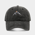 New Mountain Peak Sunset Embroidered Washed Cap