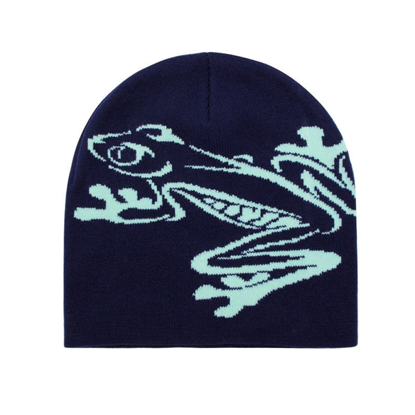 Casual Frog Knitted Street Jacquard Pullover Hat