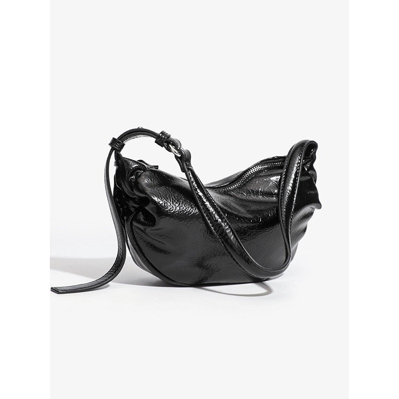 Trendy Pleated Leather Bag