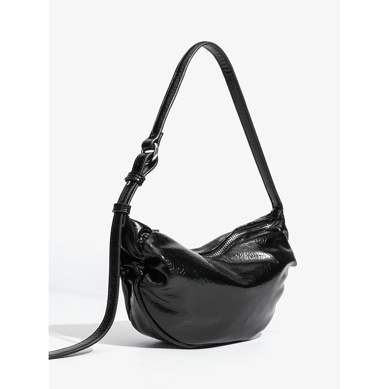 Trendy Pleated Leather Bag