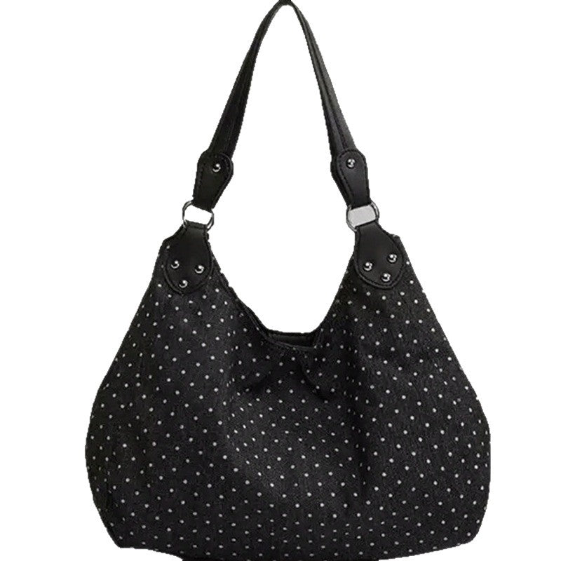 Commuter Casual Retro Polka-Dot Shoulder Bag