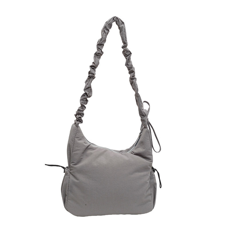 Puffy Drawstring Ruffle Cloud Bag