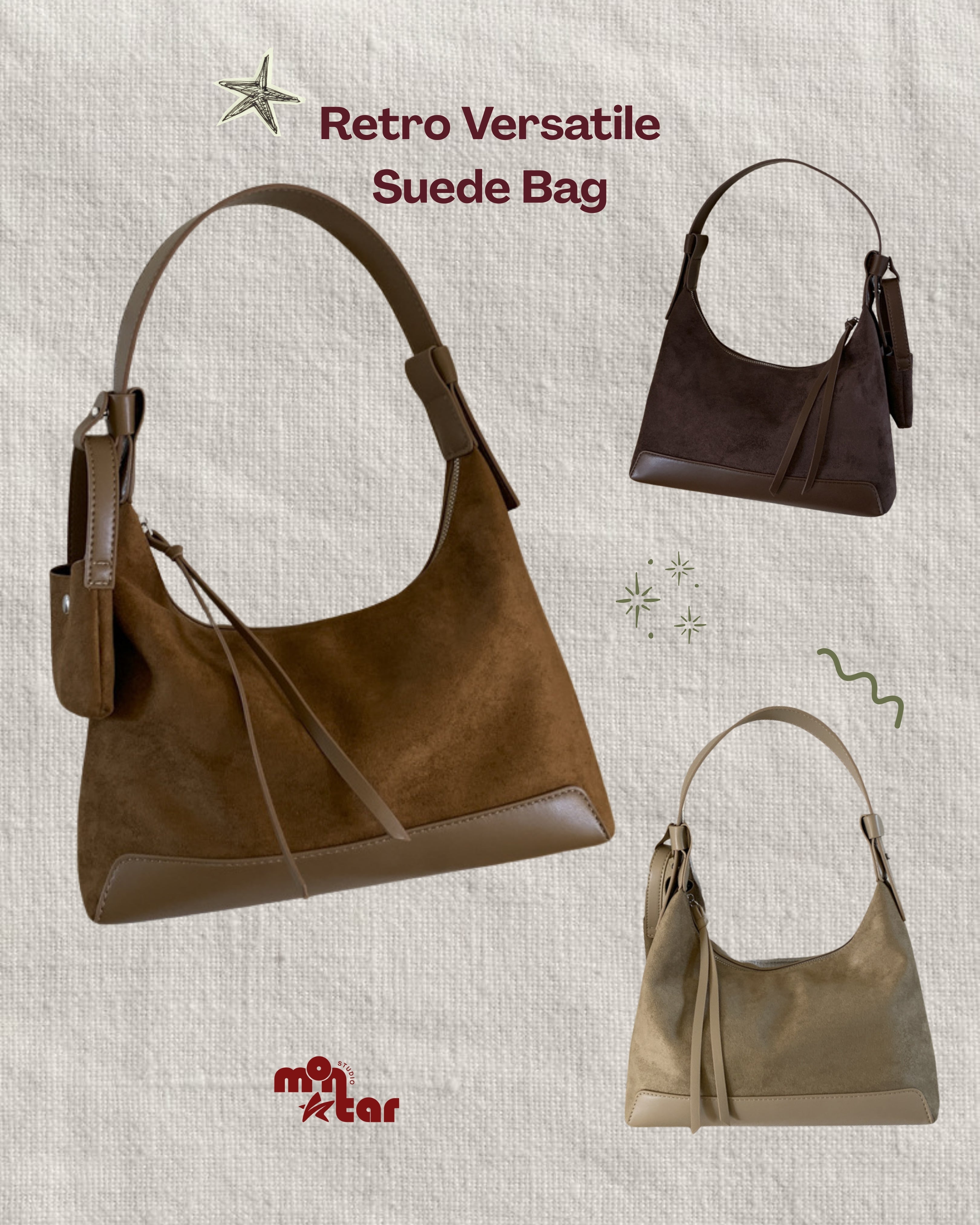 Retro Versatile Suede Bag