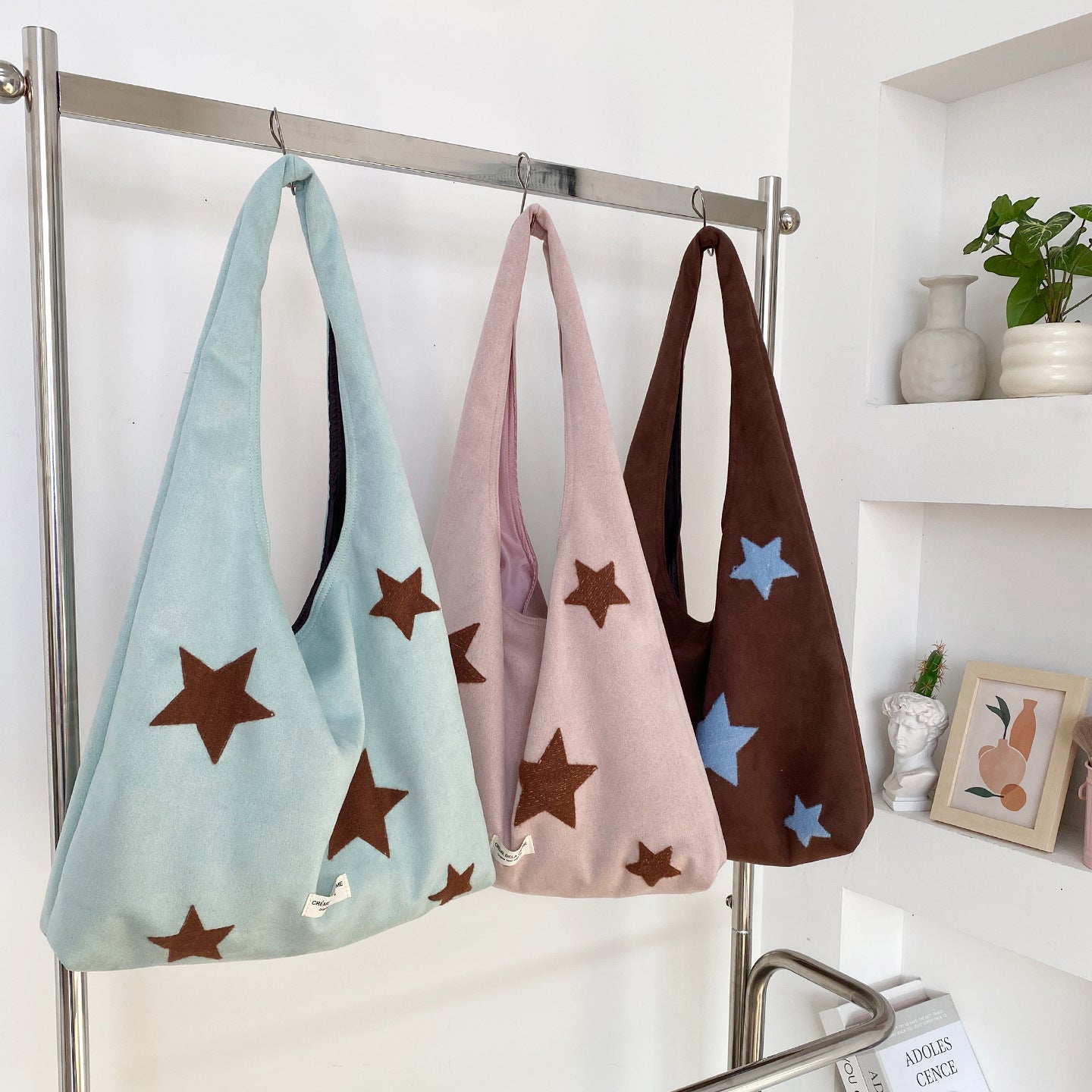 Star Suede Tote