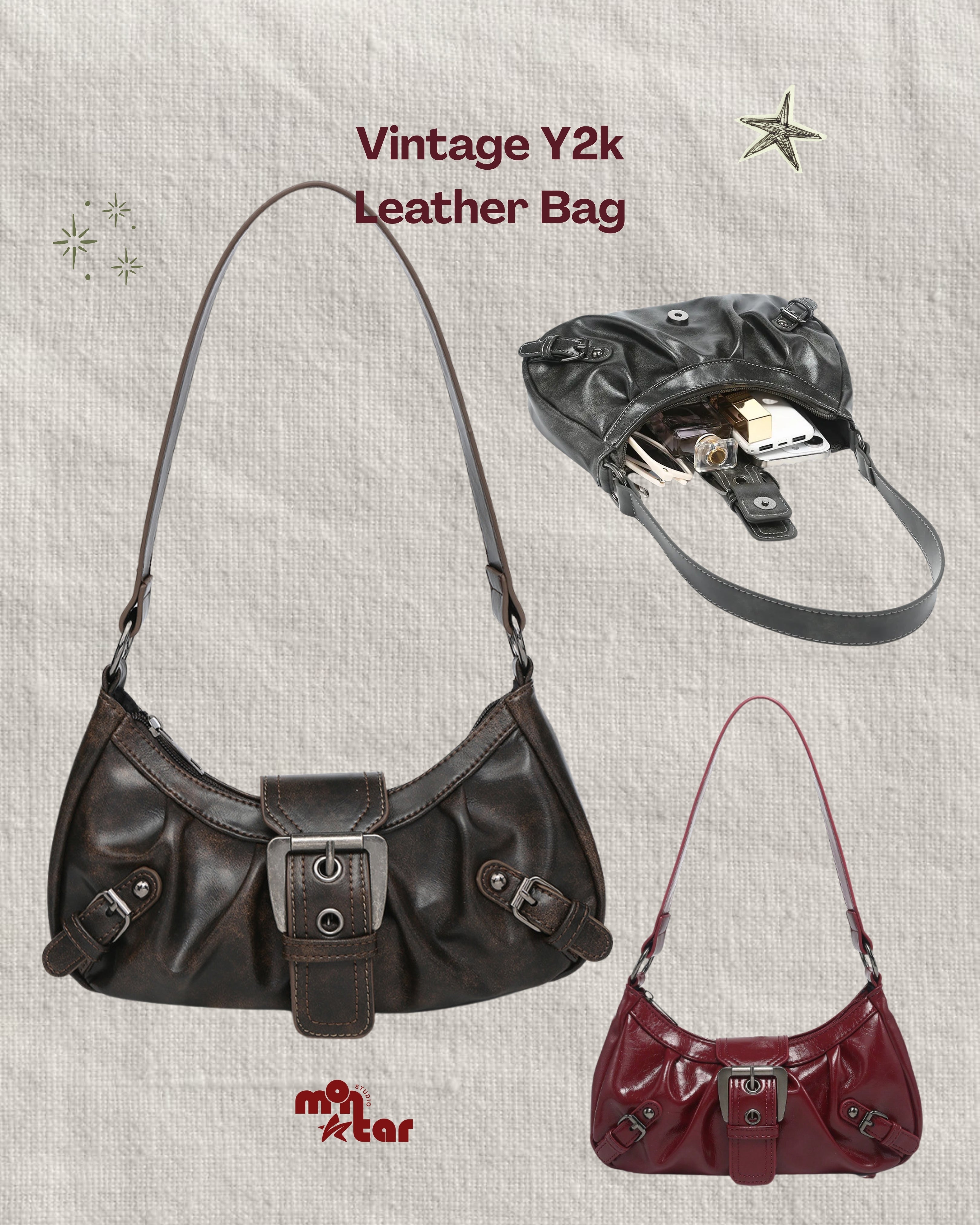 Vintage Y2k Leather Bag
