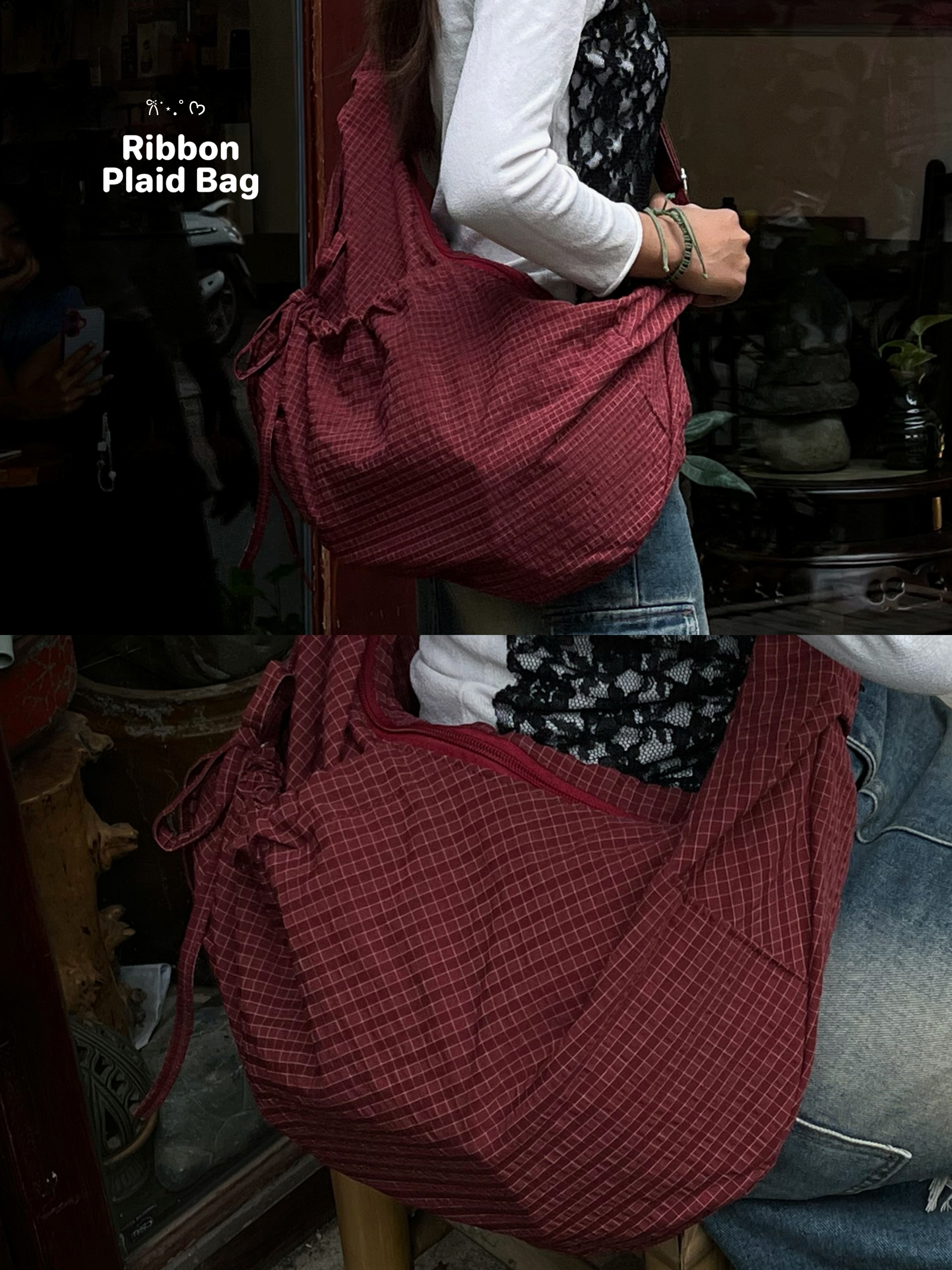 Ribbon Plaid Bag