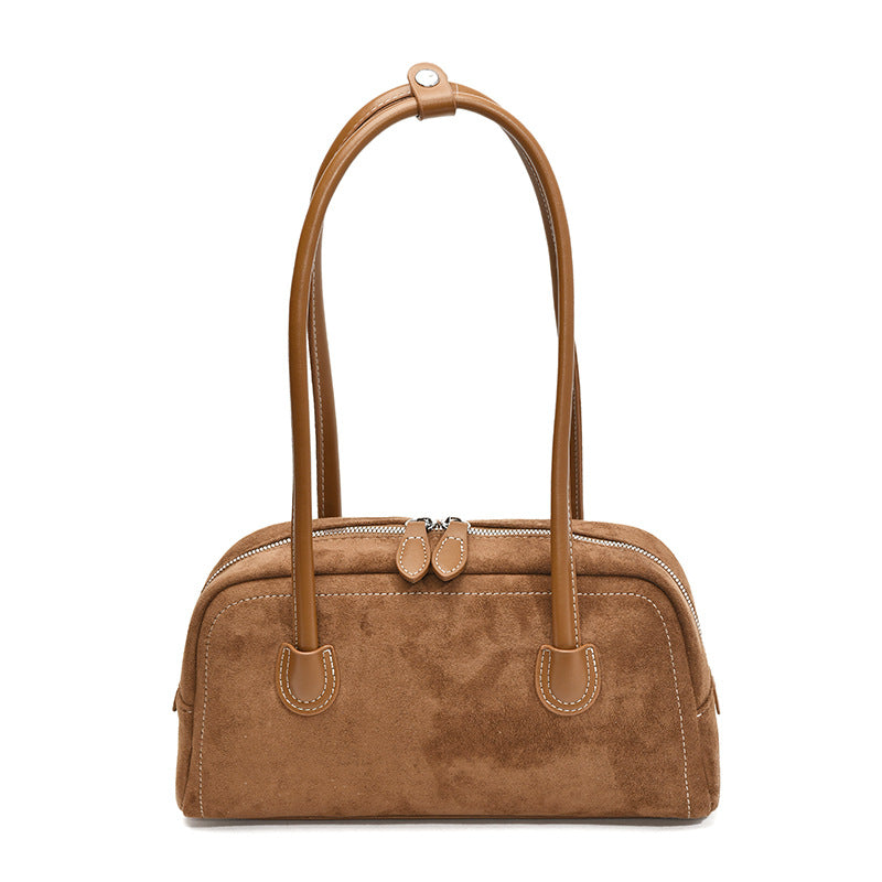 Casual Suede Shoulder Bag