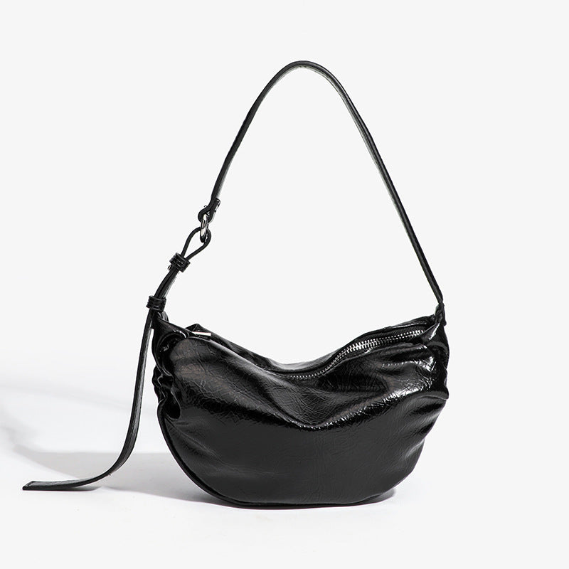 Trendy Pleated Leather Bag