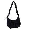 Pleated Bow Nylon One-shoulder Bag