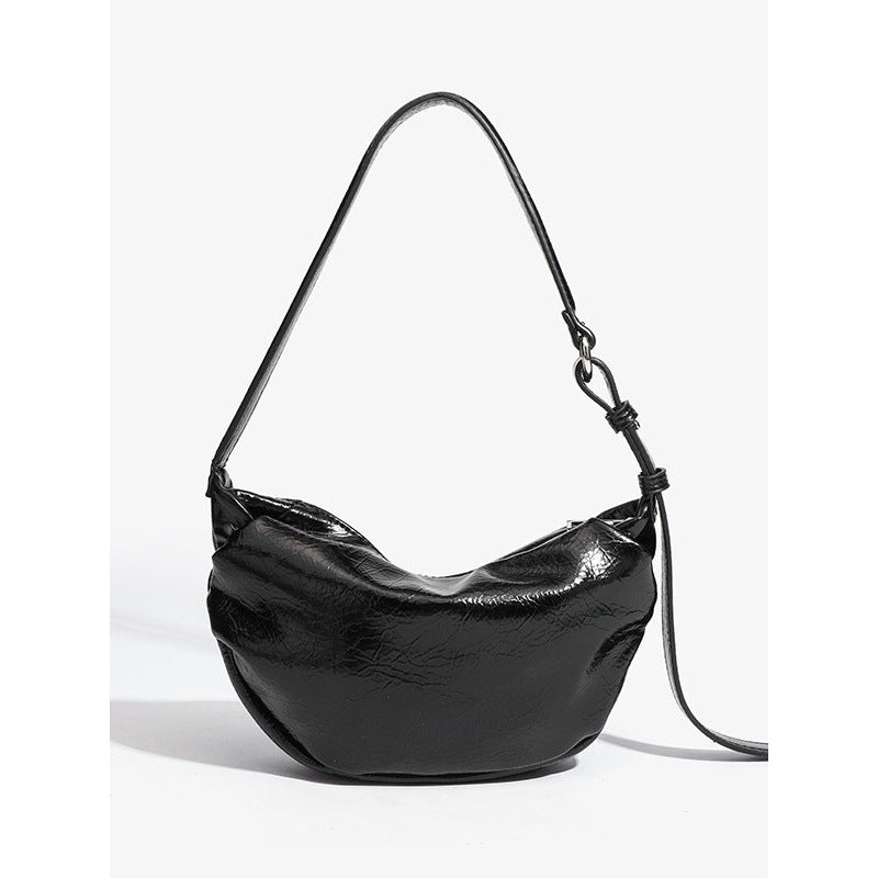 Trendy Pleated Leather Bag