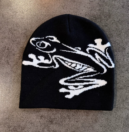 Casual Frog Knitted Street Jacquard Pullover Hat