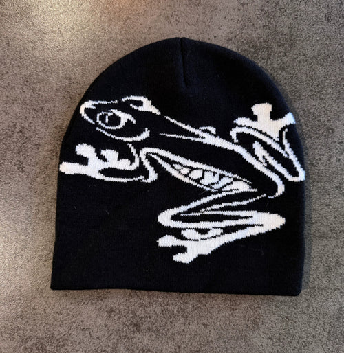 Casual Frog Knitted Street Jacquard Pullover Hat